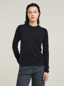 G-Star Sweter w kolorze granatowym rozmiar: M. Niebieskie swetry oversize G-Star, m, bez wzorów, z wełny, bez ramiączek. Za 188,85 zł.