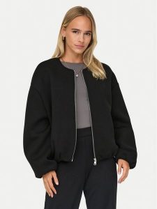 ONLY Bluza Ellie 15344567 Czarny Regular Fit. Czarne bluzy ONLY, xl, bez wzorów, z syntetyku, bez kaptura. Za 229,99 zł.