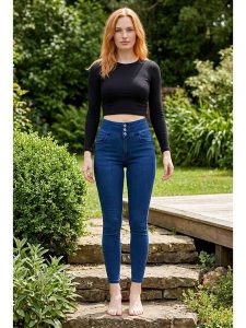 SOULSHAE Dżinsy - Skinny fit - w kolorze niebieskim rozmiar: 42. Niebieskie jeansy SOULSHAE, bez wzorów, z podwyższonym stanem. Za 154,95 zł.