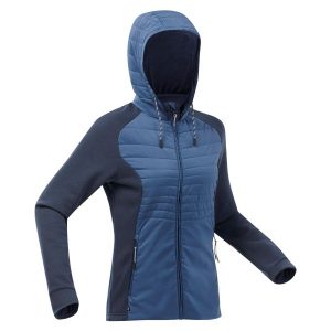 Bluza turystyczna damska Quechua NH500 Hybrid. Czarne bluzy QUECHUA, m, bez wzorów, z tkaniny, bez kaptura. Za 169,99 zł.