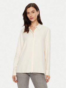 Tommy Hilfiger Koszula WW0WW44045 Beżowy Regular Fit. Brązowe koszule TOMMY HILFIGER, bez wzorów, z wiskozy, bez kołnierzyka, bez ramiączek. Za 259,99 zł.