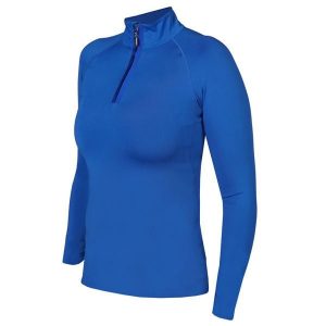 Bluza damska z poligrafii Horka. Niebieskie bluzy HORKA, bez wzorów, bez kaptura. Za 281,50 zł.