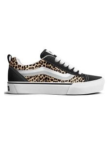 Vans Skórzane sneakersy "Knu Skool" w kolorze czarno-beżowym rozmiar: 37. Czarne trampki Vans, bez wzorów, bez zapięcia. Za 196,70 zł.