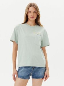 Lee T-Shirt Embroidery Pocket 112363833 Zielony Relaxed Fit. Zielone t-shirty Lee, xl, bez wzorów, z bawełny, bez kołnierzyka, bez ramiączek. Za 99,99 zł.