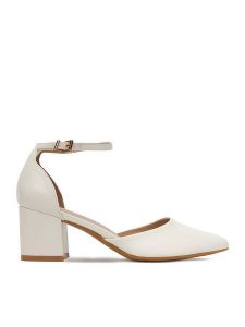 JENNY Czółenka CEO-ANGEL WS210702-10 Biały. Białe czółenka Jenny, bez wzorów, z materiału, bez obcasa, bez zapięcia. Za 129,99 zł.