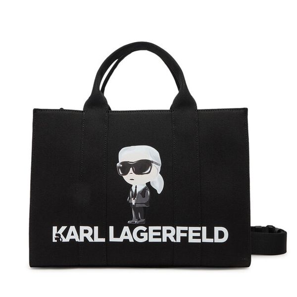Torebka KARL LAGERFELD. Czarne shopper bag KARL LAGERFELD, bez wzorów, bez dodatków. Za 399,99 zł.