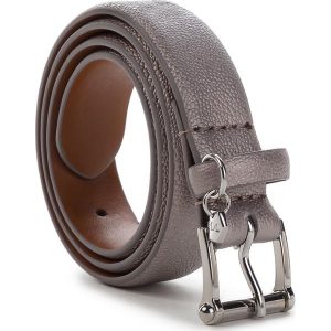 Pasek Damski LAUREN RALPH LAUREN - Lauren Classic 412523106029 Gold. Szare paski marki Lauren Ralph Lauren, w paski, ze skóry. Za 179,90 zł.