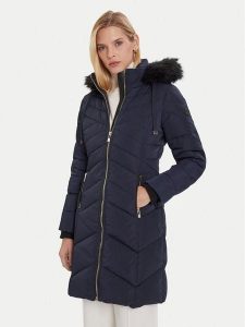 Morgan Płaszcz zimowy 252-GCLEA Granatowy Slim Fit. Niebieskie płaszcze Morgan, na zimę, bez wzorów, z syntetyku, bez kaptura. Za 879,99 zł.