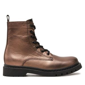 Trapery Tamaris. Żółte buty zimowe Tamaris, bez obcasa, bez zapięcia. Za 409,99 zł.