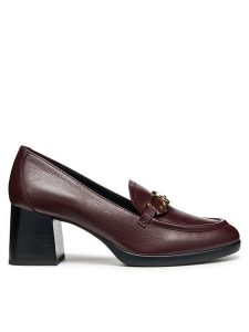Geox Czółenka D Walk Pleasure 55 D46XBF 00081 C7011 Bordowy. Czerwone czółenka Geox, bez wzorów, ze skóry, bez obcasa, bez zapięcia. Za 509,99 zł.