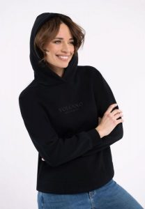 Bluza z kapturem B-SPARKLE. Czarne bluzy Volcano, s, z aplikacjami, z bawełny, z kapturem. Za 159,99 zł.