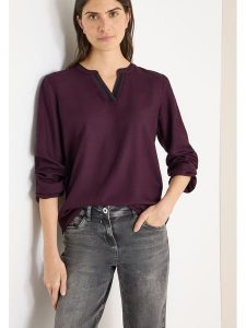 Cecil Bluzka w kolorze fioletowym rozmiar: L. Różowe bluzki Cecil, l, bez wzorów, z wiskozy, bez kołnierzyka, bez ramiączek. Za 113,10 zł.
