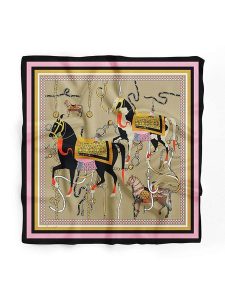 Lucky Bees Chusta w kolorze khaki ze wzorem - 55 x 55 cm rozmiar: onesize. Brązowe apaszki i chusty Lucky Bees, bez wzorów, z materiału. Za 82,64 zł.