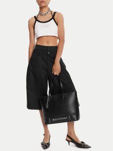 Juicy Couture Torebka CEO-BEJXT8840WVP. Czarny. Czarne shopper bag Juicy Couture, bez wzorów, ze skóry, bez dodatków. Za 369,99 zł.