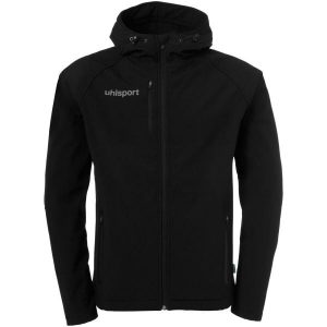 Kurtka softshell Uhlsport Essential. Czarne kurtki Uhlsport, bez wzorów, z polaru, bez kaptura. W wyprzedaży za 399,85 zł.