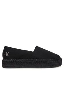Calvin Klein Jeans Espadryle Flatform Esdparille Mg/Hdw YW0YW01737 Czarny. Czarne espadryle Calvin Klein Jeans, bez wzorów, z jeansu, bez obcasa. Za 209,99 zł.