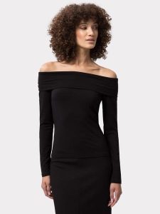 Les Lunes Bluzka "Dariaa" w kolorze czarnym rozmiar: XXL. Czarne bluzki Les Lunes, xxl, bez wzorów, bez kołnierzyka, bez ramiączek. Za 126,99 zł.