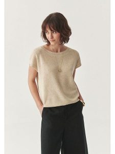 TATUUM Sweter "Zito" w kolorze beżowym rozmiar: XL. Brązowe swetry oversize Tatuum, xl, bez wzorów, ze splotem, bez ramiączek. Za 110,29 zł.