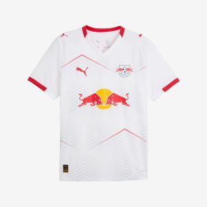 Koszulka piłkarska oficjalna Puma RB Lipsk 25/26 domowa. Bluzki Puma, m, bez wzorów, z materiału, sportowe, bez kołnierzyka, bez ramiączek. Za 329,99 zł.