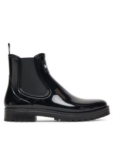 HUGO Kalosze Tabita Rain Bootie 50498397 Czarny. Czarne kalosze Hugo, bez wzorów, z tworzywa sztucznego. Za 419,99 zł.