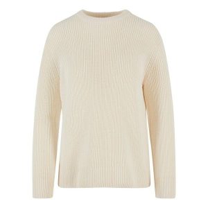 Sweter damski Urban Classics Rib. Białe swetry klasyczne Urban Classics, na zimę, bez kołnierzyka. Za 191,00 zł.