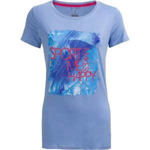 T-shirt damski TSD615 - niebieski - Outhorn. T-shirty marki Outhorn. W wyprzedaży za 24,99 zł.