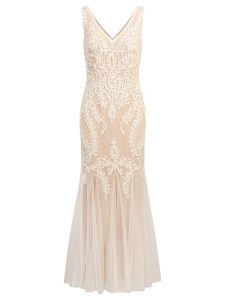 APART Sukienka w kolorze białym rozmiar: 38. Białe sukienki Apart, bez wzorów, bez kołnierzyka, bez ramiączek, maxi. Za 345,36 zł.