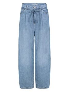 Sublevel Dżinsy - Comfort fit - w kolorze błękitnym rozmiar: XS. Niebieskie jeansy Sublevel, z aplikacjami, ze skóry, z podwyższonym stanem. Za 96,60 zł.