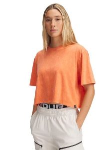 Under Armour Koszulka w kolorze pomarańczowym rozmiar: L. Pomarańczowe bluzki Under Armour, l, bez wzorów, bez kołnierzyka, bez ramiączek. Za 122,96 zł.
