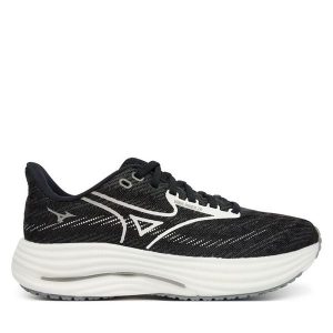 Buty do biegania Mizuno. Czarne buty sportowe Mizuno, bez wzorów, bez zapięcia, do biegania, mizuno wave. Za 474,99 zł.