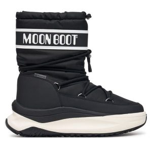 Śniegowce Moon Boot. Czarne buty zimowe Moon Boot, bez obcasa, bez zapięcia. Za 989,99 zł.