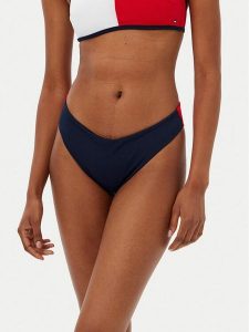 Tommy Hilfiger Dół od bikini UW0UW05838 Niebieski. Niebieskie bikini TOMMY HILFIGER, bez wzorów, z syntetyku. Za 119,99 zł.