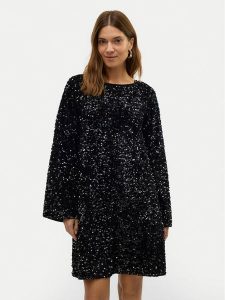 Vero Moda Sukienka koktajlowa Etta 10317153 Czarny Relaxed Fit. Czarne kombinezony Vero Moda, m, bez wzorów, z syntetyku, wizytowe, bez kołnierzyka, bez ramiączek. Za 159,99 zł.