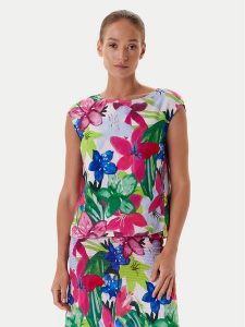 Tatuum Bluzka Afeli T2511.046 Kolorowy Regular Fit. Bluzki Tatuum, bez wzorów, z wiskozy, bez kołnierzyka, bez ramiączek. Za 119,99 zł.
