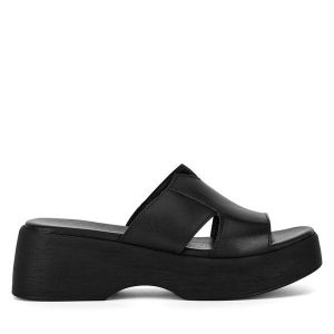 Klapki Lasocki. Czarne klapki Lasocki, bez wzorów, bez obcasa. Za 159,99 zł.