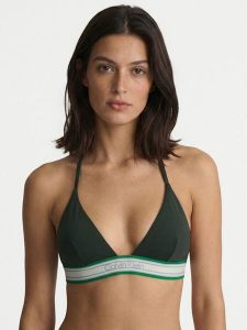 Calvin Klein Swimwear Góra od bikini LV00Q61214 Zielony ciemny. Zielone bikini Calvin Klein Swimwear, bez wzorów, z syntetyku. Za 249,99 zł.