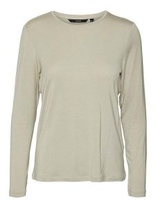Vero Moda Koszulka w kolorze kremowym rozmiar: M. Brązowe bluzki Vero Moda, m, bez wzorów, bez kołnierzyka, bez ramiączek. Za 57,06 zł.