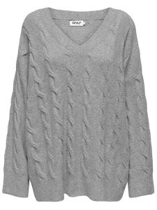 ONLY Sweter w kolorze szarym rozmiar: XS. Szare swetry oversize ONLY, xs, bez wzorów, bez ramiączek. Za 83,42 zł.