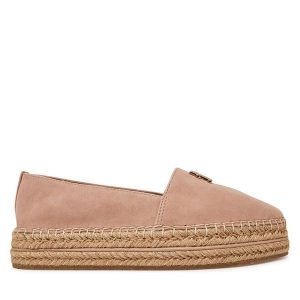 Espadryle Tommy Hilfiger. Brązowe espadryle TOMMY HILFIGER, bez wzorów, bez obcasa. Za 279,99 zł.