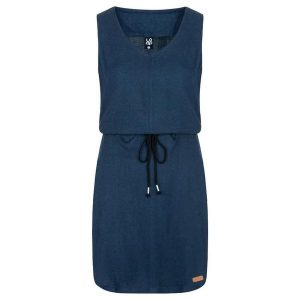 Damska sukienka pętelkowa Necla niebieska. Niebieskie sukienki ZSPORT, na lato, l, bez wzorów, sportowe, bez kołnierzyka, bez ramiączek, sportowe. Za 220,99 zł.