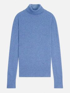 Perfect Cashmere Kaszmirowy golf "Tracy" w kolorze niebieskim rozmiar: L. Niebieskie golfy Perfect Cashmere, bez wzorów, z kaszmiru. Za 407,53 zł.