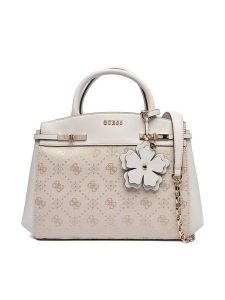 Guess Torebka Melinda HWJP99 02060 Écru. Kuferki Guess, z aplikacjami, ze skóry, bez dodatków. Za 679,99 zł.