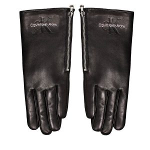 Rękawiczki Damskie Calvin Klein. Czarne rękawiczki Calvin Klein, bez wzorów. Za 329,99 zł.