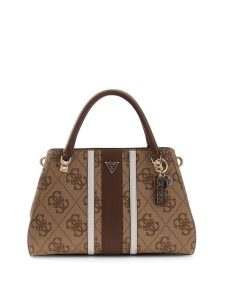 Guess Torebka 181098 Brązowy. Brązowe kuferki Guess, z aplikacjami, ze skóry, bez dodatków. Za 749,99 zł.