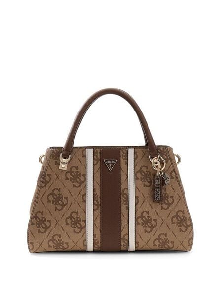 Guess Torebka 181098 Brązowy. Brązowe kuferki Guess, z aplikacjami, ze skóry, bez dodatków. Za 653,99 zł.