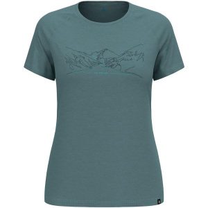 Koszulka z krótkim rękawem damska ODLO Ascent PW 130 Run. Bike. Hike. Niebieskie bluzki ODLO, xl, bez wzorów, sportowe, bez kołnierzyka, bez ramiączek. Za 379,99 zł.