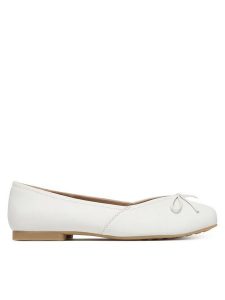 Caprice Baleriny 9-22109-46 Biały. Białe balerinki Caprice, bez wzorów, ze skóry, bez obcasa, bez zapięcia. Za 231,99 zł.