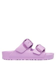 Birkenstock Klapki Arizona Big Buckle 1031259 Fioletowy. Fioletowe klapki Birkenstock, bez wzorów, z syntetyku, bez obcasa. Za 279,99 zł.