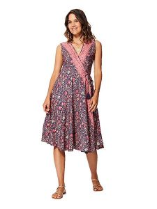 Ipanima Sukienka w kolorze granatowo-jasnoróżowym rozmiar: 34-40. Niebieskie sukienki Ipanima, bez wzorów, bez kołnierzyka, bez ramiączek, midi. Za 65,99 zł.