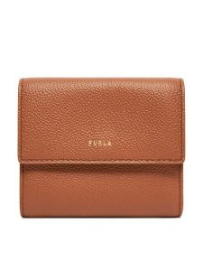 Furla Portfel Goccia M Compact WP00469 BX3036 KH RY000 Brązowy. Brązowe portfele Furla, bez wzorów, ze skóry. Za 309,99 zł.